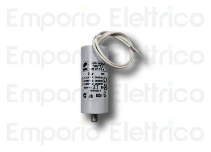 beninca ricambio condensatore 8 mf con cavi 9688181