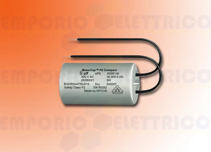 faac 8mF capacitor for 422 and 750 motors 7601351