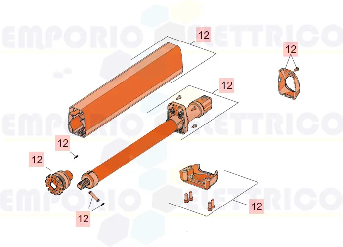 faac ricambio gruppo tubo 415 l 63003344