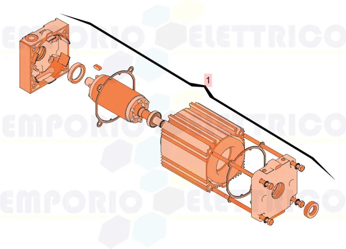 faac ricambio gruppo motore 540/541/mercury 63003156