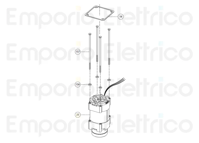 fadini ricambio tirante m5x185 motore/pompa per aproli 480 480157