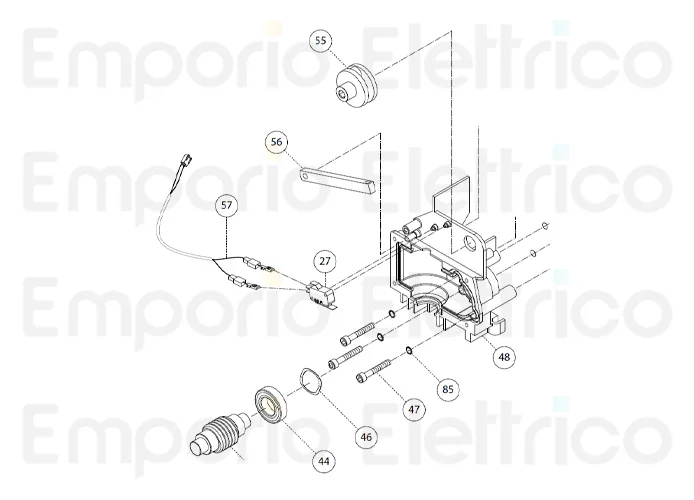 fadini ricambio leva dello sblocco manuale per bart 350 35056