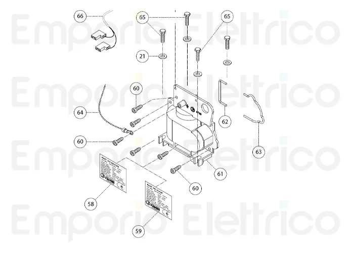 fadini ricambio etichetta bart 350 master per bart 350 35058