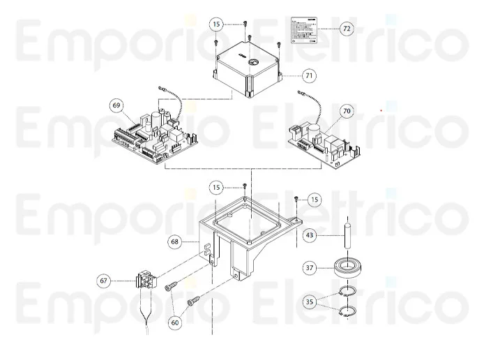 fadini ricambio etichetta dei switch dell'elpro 35m per bart 350 35072