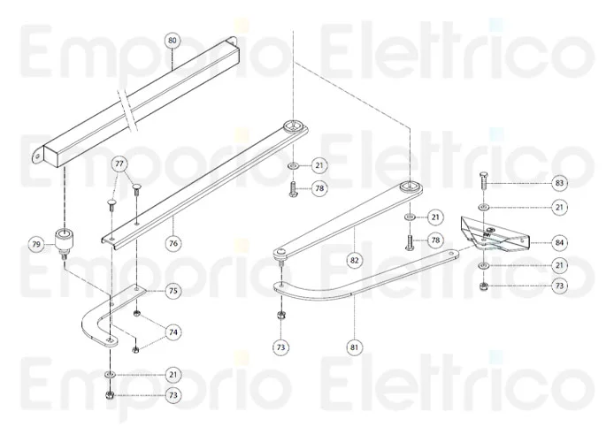 fadini ricambio dado m8 autobloccante per bart 350 35073