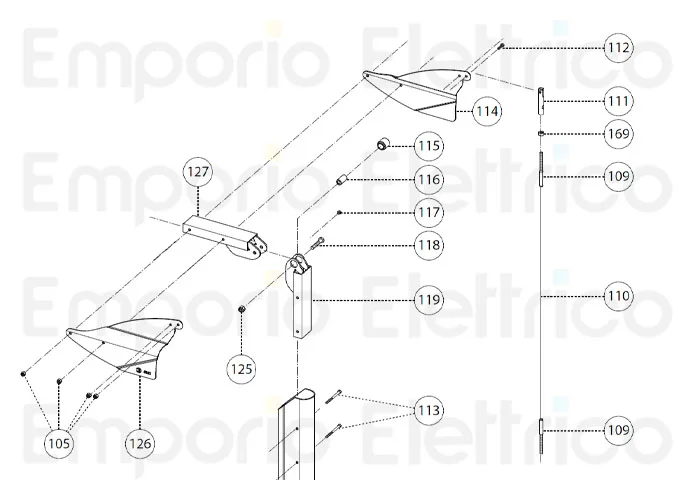 fadini ricambio registro inox per snodo per bayt 980 97111