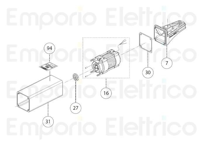 fadini ricambio motore elettrico completo di scudi per nupi 66 66116