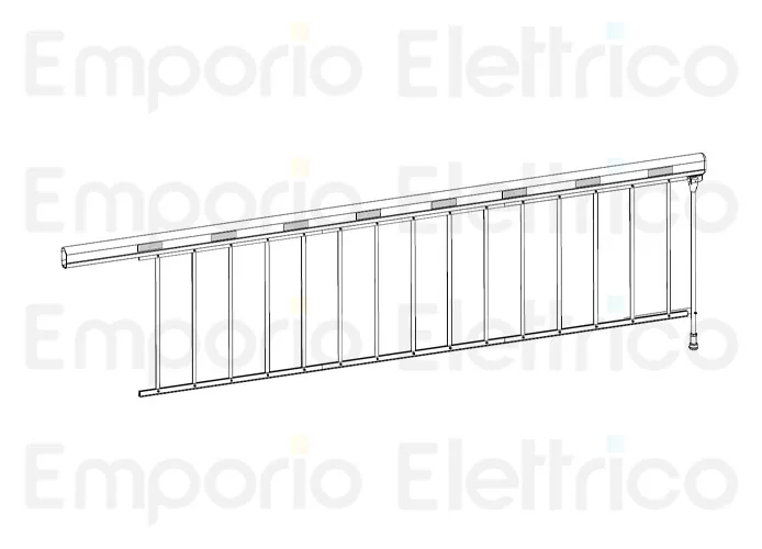 fadini siepe rastrelliera in alluminio da 3,80 m per bayt 980 1952l