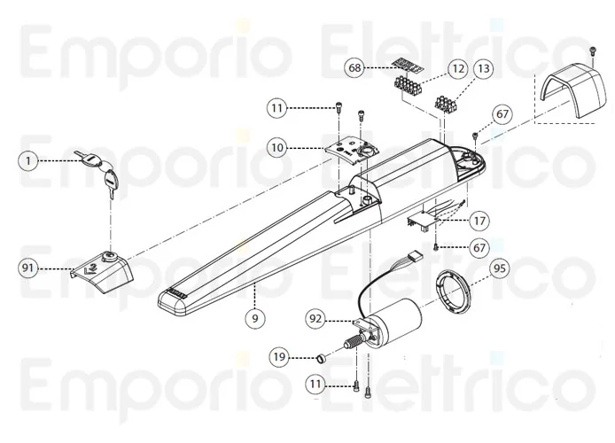 fadini ricambio semiguscio di copertura superiore per dardo 424 / 430 43009