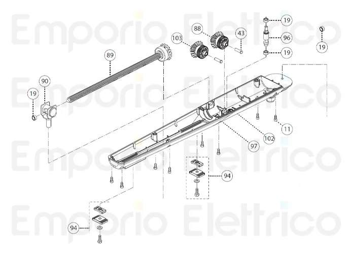 fadini ricambio albero completo per dardo 424 43088