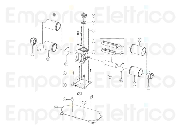 fadini ricambio camicia per martinetto da 175° per drive 700 70258