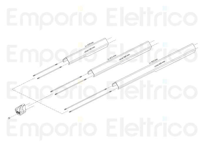 fadini ricambio cofano in alluminio anodizzato per corsa 400 mm per hindi 880 evo 87041