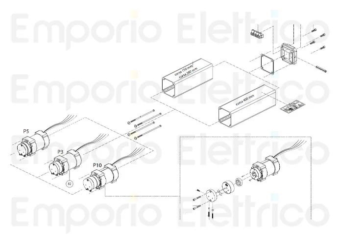fadini ricambio serbatoio olio per corsa 400 mm per hindi 880 evo 87086
