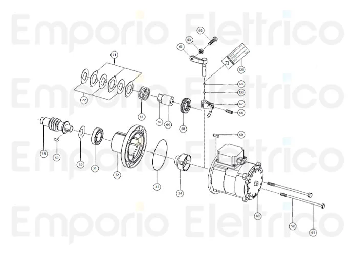 fadini ricambio motore elettrico hp 0,5 trifase mod. 200/1 20060