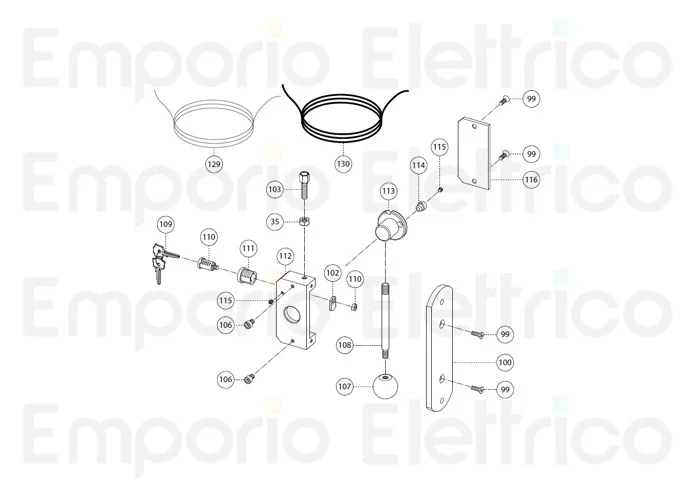 fadini ricambio asta di comando 31108