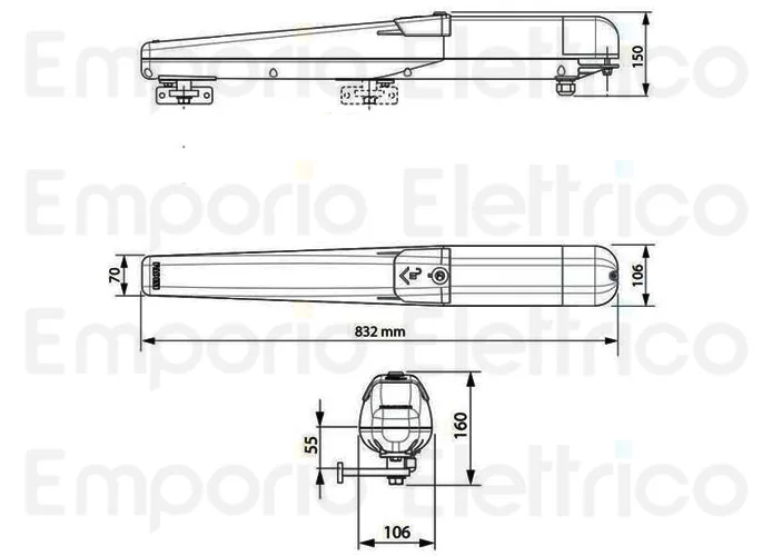 fadini kit automazione dardo xp 424 24vdc k428.3l