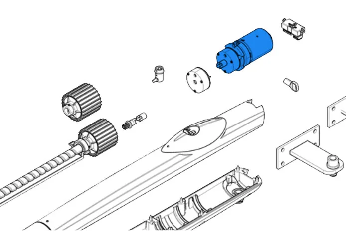 came spare part motor group + brake series amico 24v 88001-0137