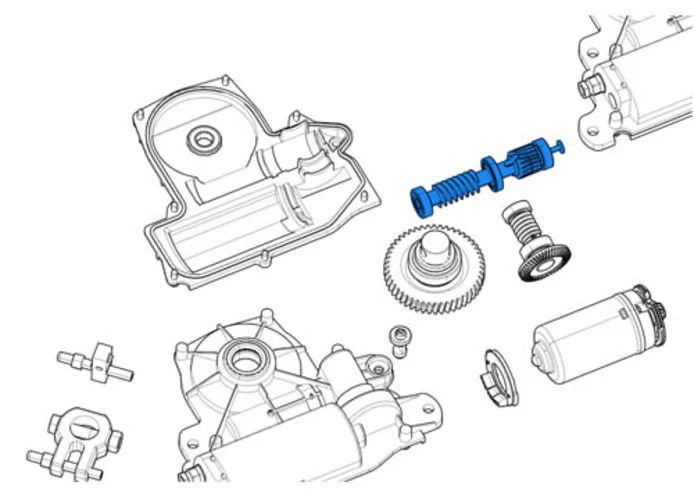 came spare part endless screw second reduction frog-j 119ria067