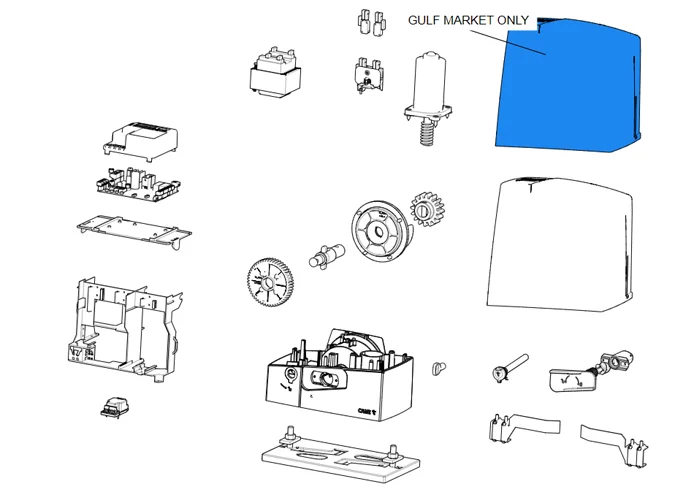 came spare part grey cover ral 7040 bxv 88001-0165