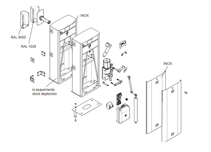 came spare part page for g6500-g6501 v.1 barriers