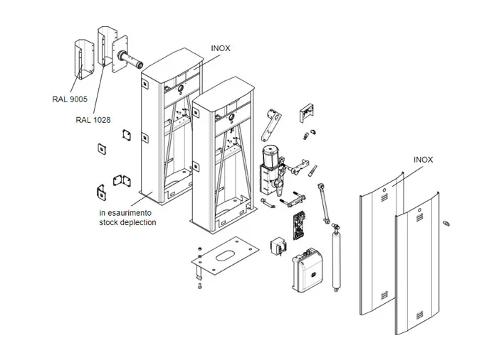 came spare part page for g6500-g6501 barriers