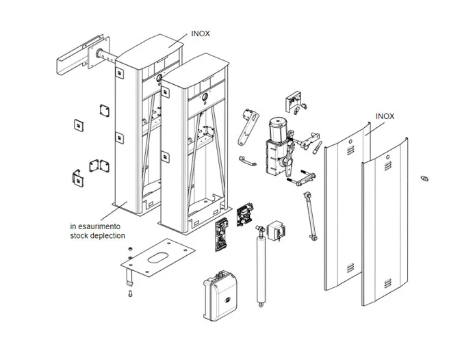 came spare part page for G6000 barriers