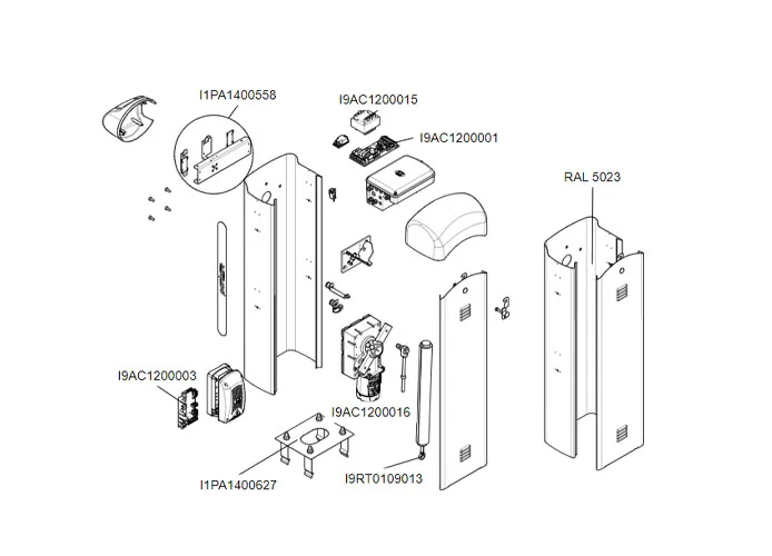 came spare part page for i1pb0500026-28 v.1. barriers