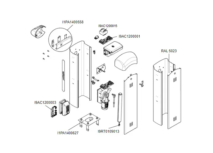 came spare part page for i1pb0500026-28 v.0. barriers