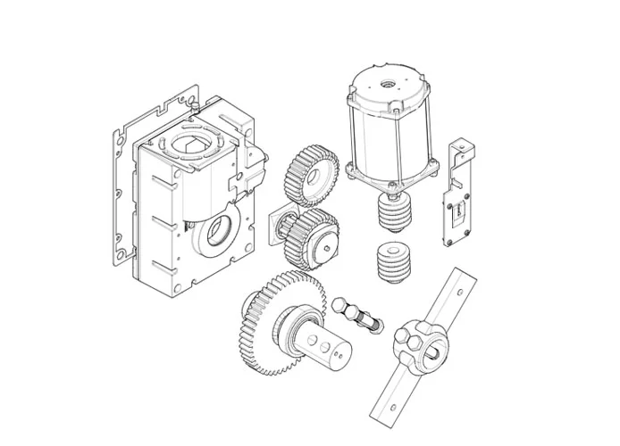 came spare part page for gearmotor-g4040z v.1 barriers