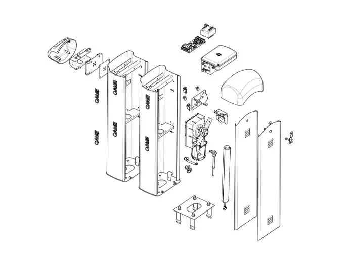 came spare part page for g4040z-g4040iz v.1 barriers