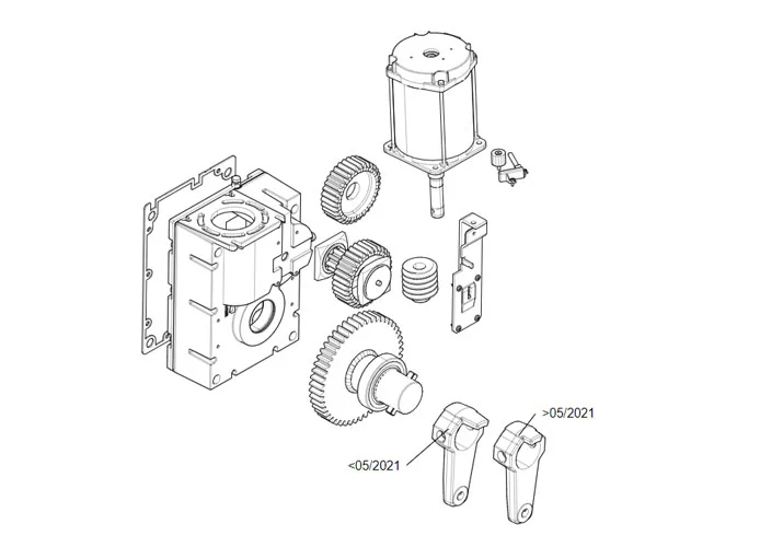 came spare part page for gearmotor-gt8 barriers