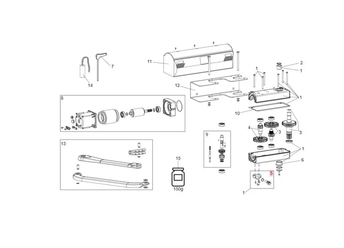 faac ricambio sblocco 390/550/trigon/breeze 63001855