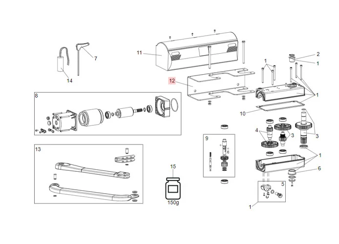 faac ricambio supporto 390/trigon 722471