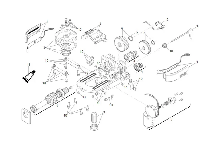 faac spare part transmission shaft s2500i 63003381