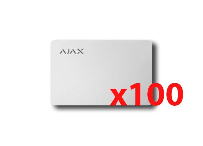 ajax contactless pass white card (100 pieces) 38221