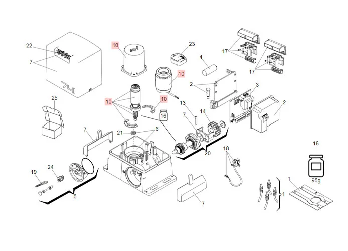 faac spare part motor 741 63003159