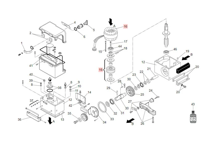 faac spare part motor 844 3ph 400v 63003163