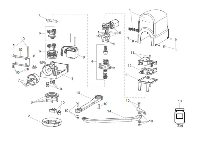 faac spare parts page for motor 391