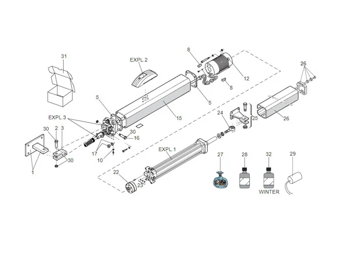 faac spare parts page for motor 400 cbac l