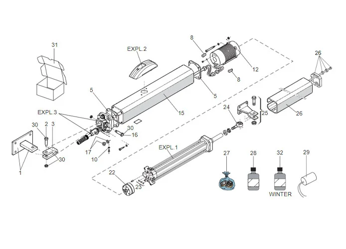 faac spare parts page for motor 400 cbac r