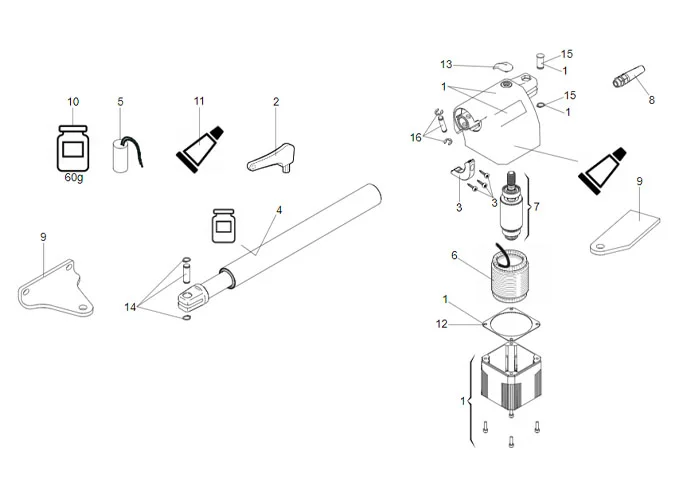 faac spare parts page for motor 412 dx 400