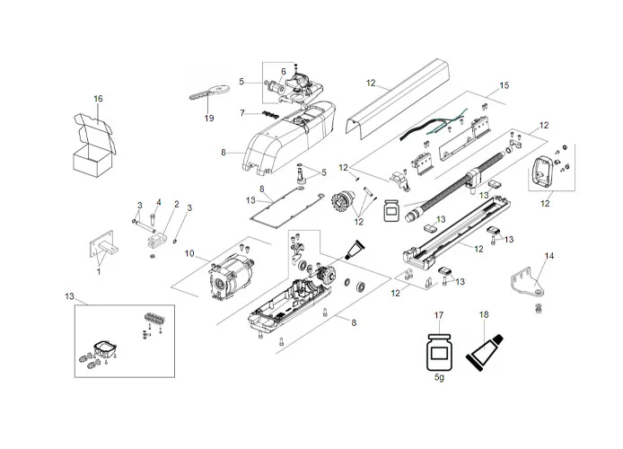 faac spare part page for motor 413 24v ls