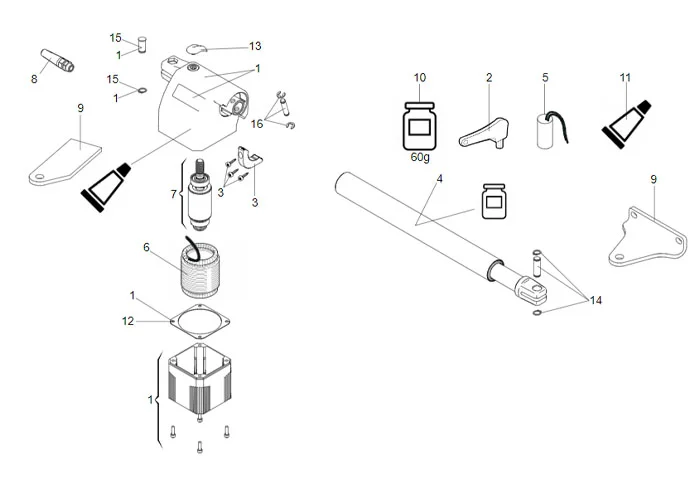 faac spare part page for motor 414 p sx