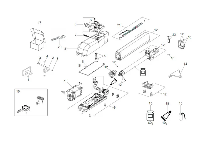 faac spare part page for motor 415 230v l ls