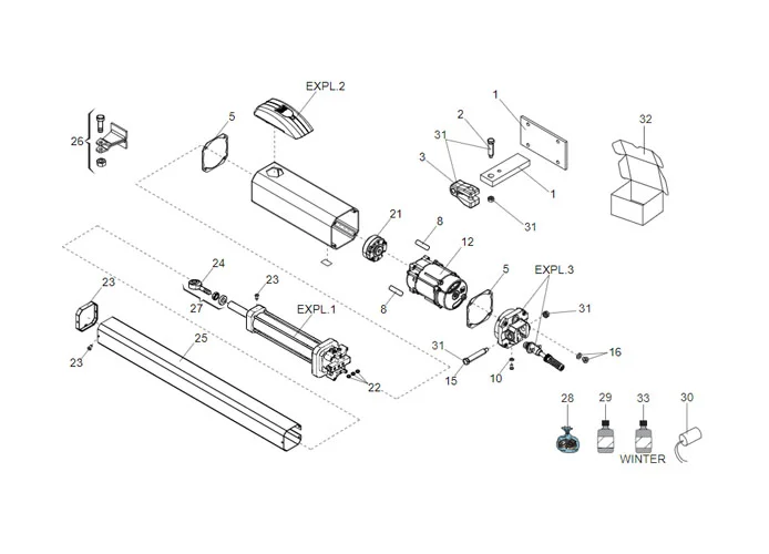 faac spare parts page for motor 422 cbacs