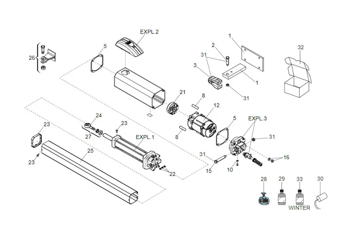 faac spare parts page for motor 422 CBC 