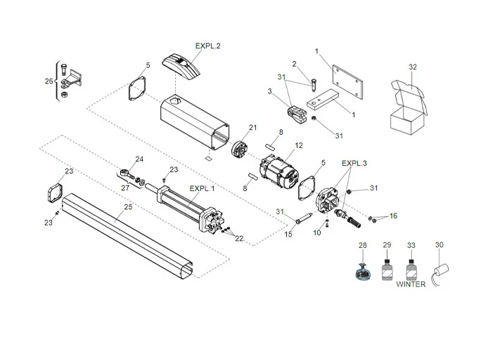 faac spare parts page for motor 422 sb ped