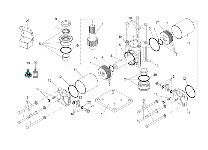 faac jack motor spare parts page 750 100° cp