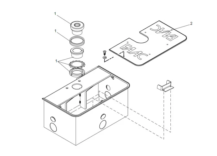 faac spare parts page for supporting box 750 cp