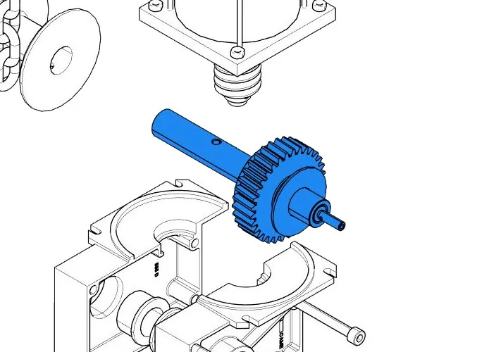 came spare part slow shaft cat-x 119rix004